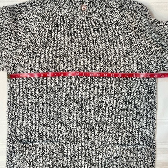 SALE 1/2 OFF Chunky Sweater Tunic Marled Yarn Sz‎ L Notched Neck EUC Pronto Moda - Picture 8 of 12